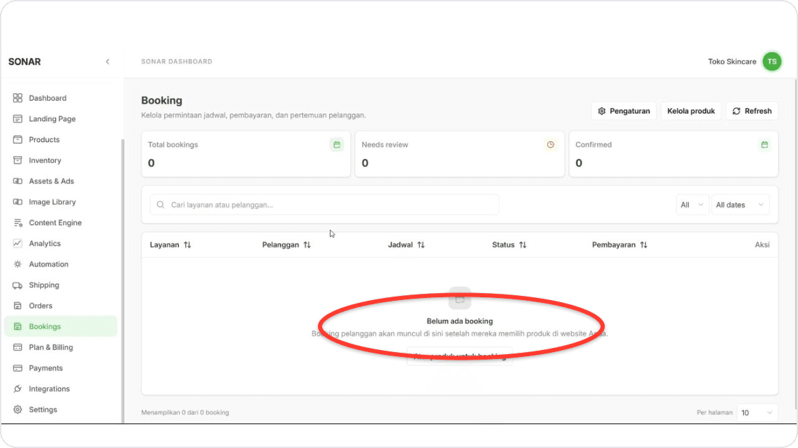 Contact Sopan support for setup