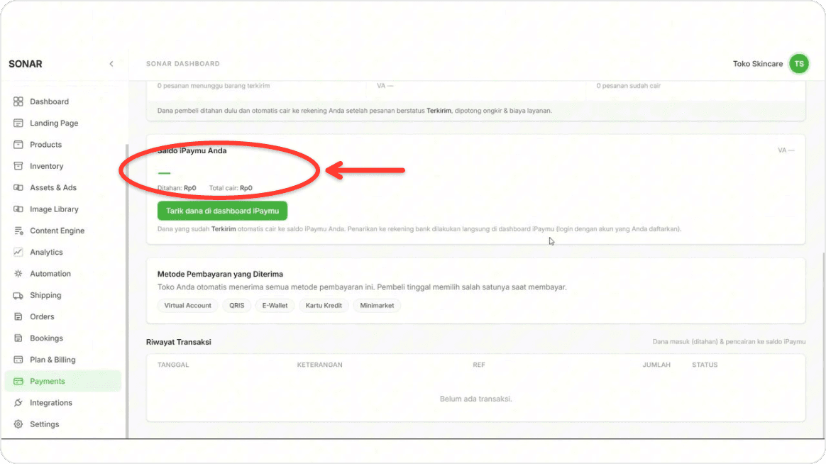 Track your sales balance