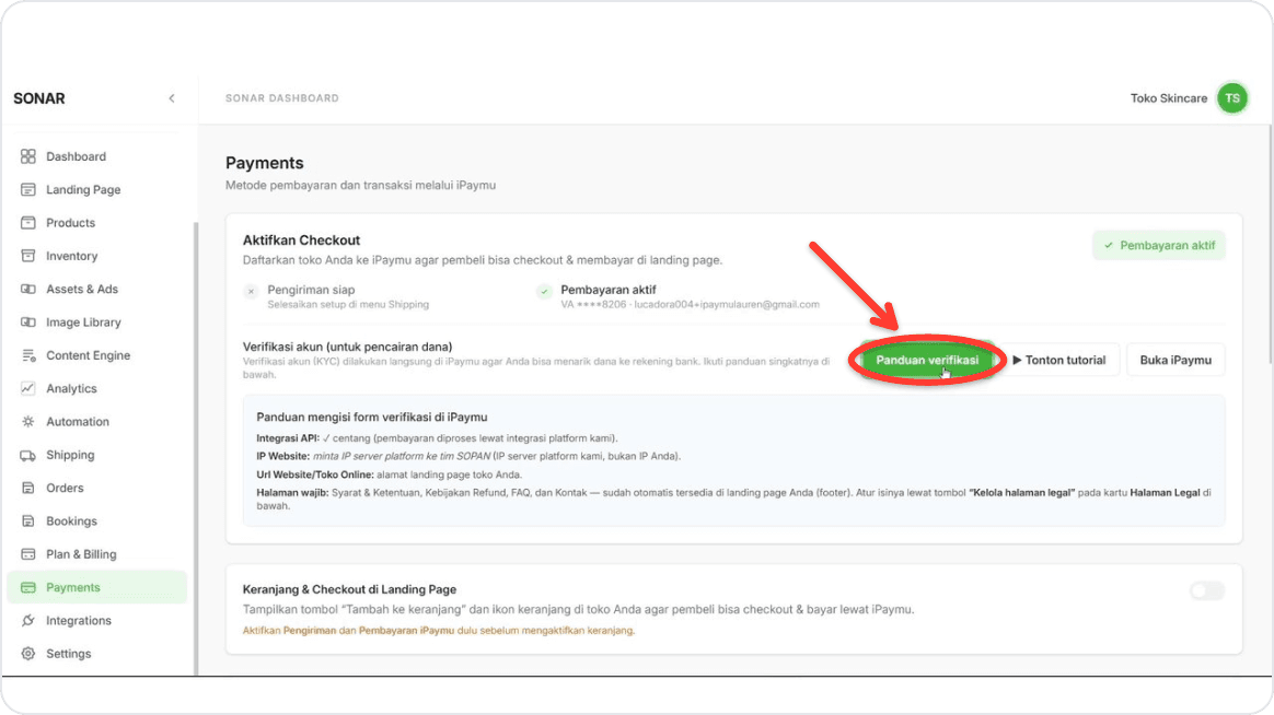 Verify your iPaymu account