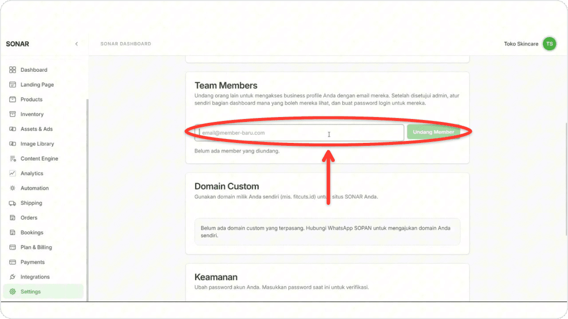 Add team members