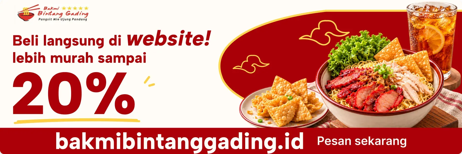300 x 100 cm Bakmi Bintang Gading banner: buy directly on the website, up to 20% cheaper